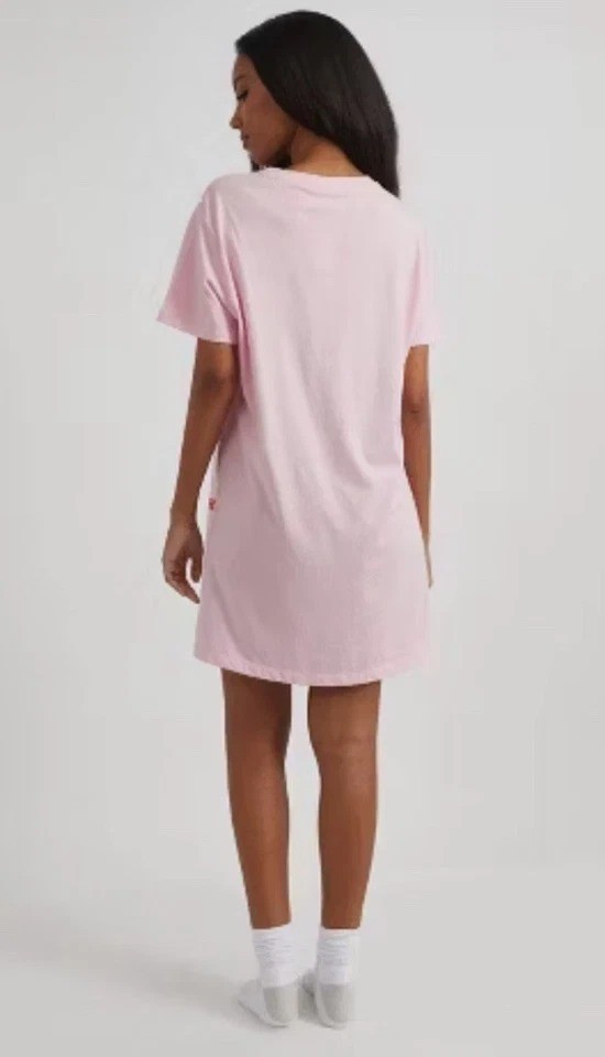 Strawberry Shortcake Women’s XS Oversized Graphic T-Shirt Dress Sleepshirt Pink