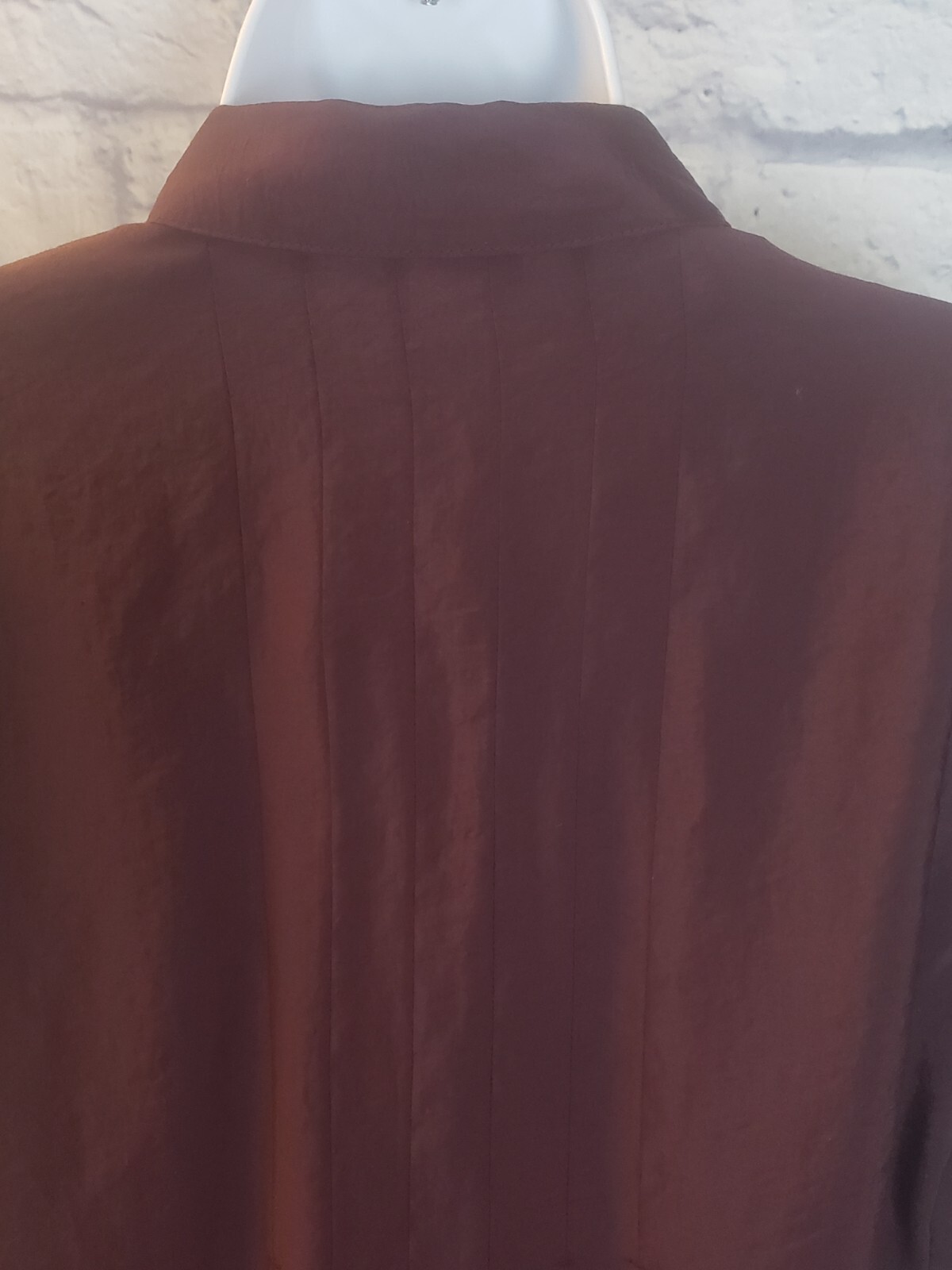 J. Jill Pleated Button‑Front Tunic Thigh Length Long Sleeve Spiced Wine XSP NWT