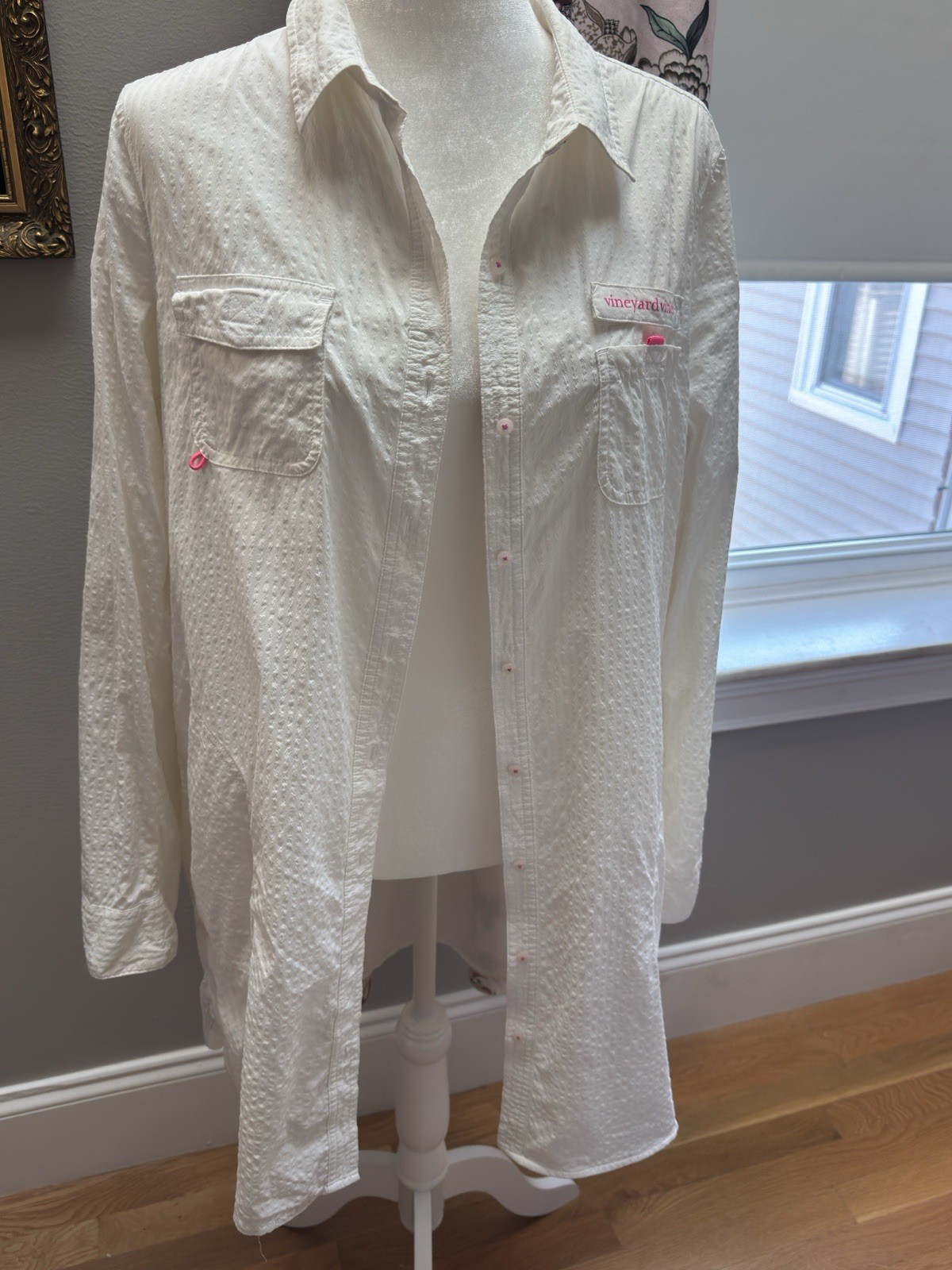 Vineyard vines Harbor Shirt Cover-Up White Size 12 Retails $138