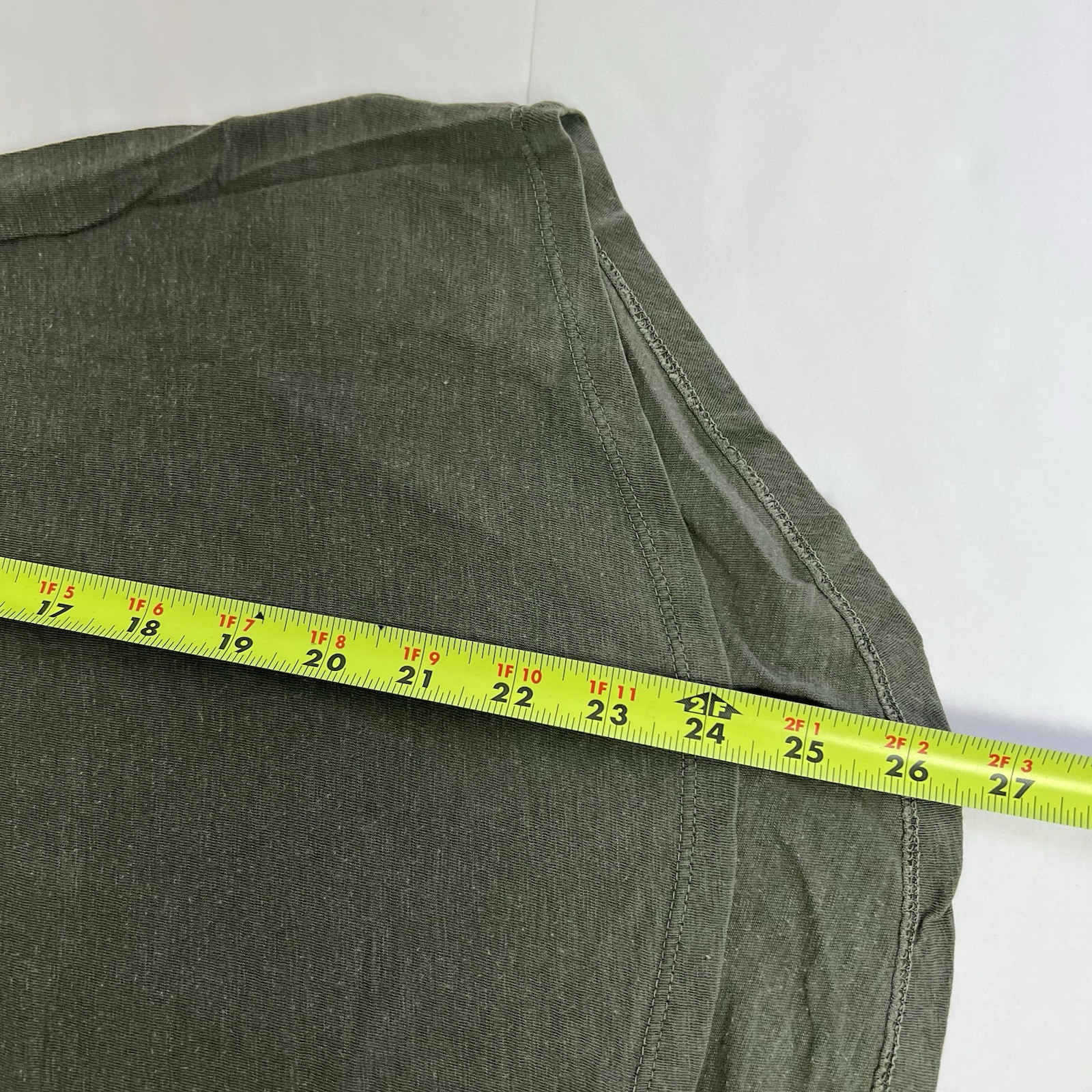 LUCKY BRAND Women’s Pullover Distressed Top Sz Medium Color Green Stretch SS