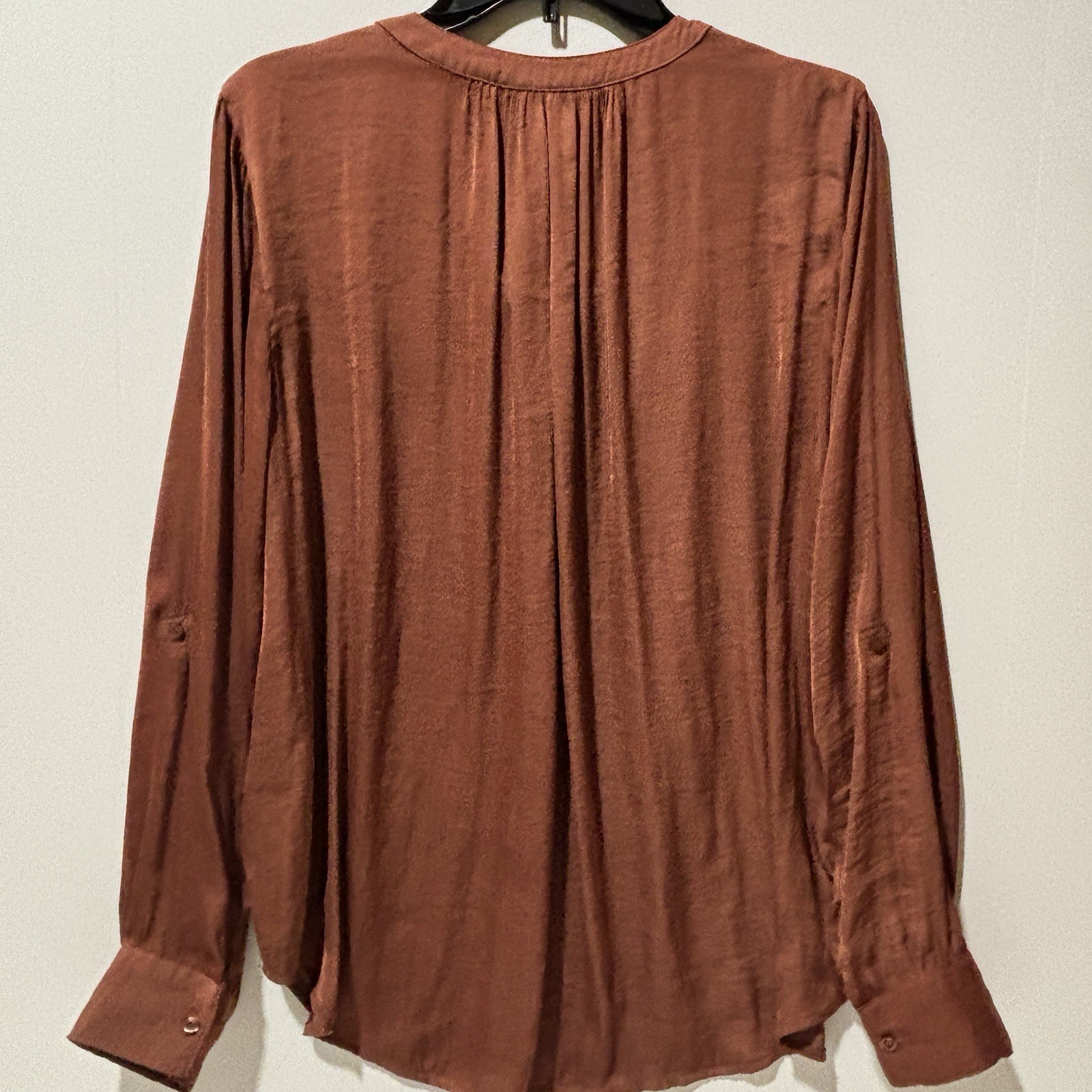 SIMPLY VERA Top Women Sz XL Copper Whimsy Grunge Elegant Popover Breezy Tunic