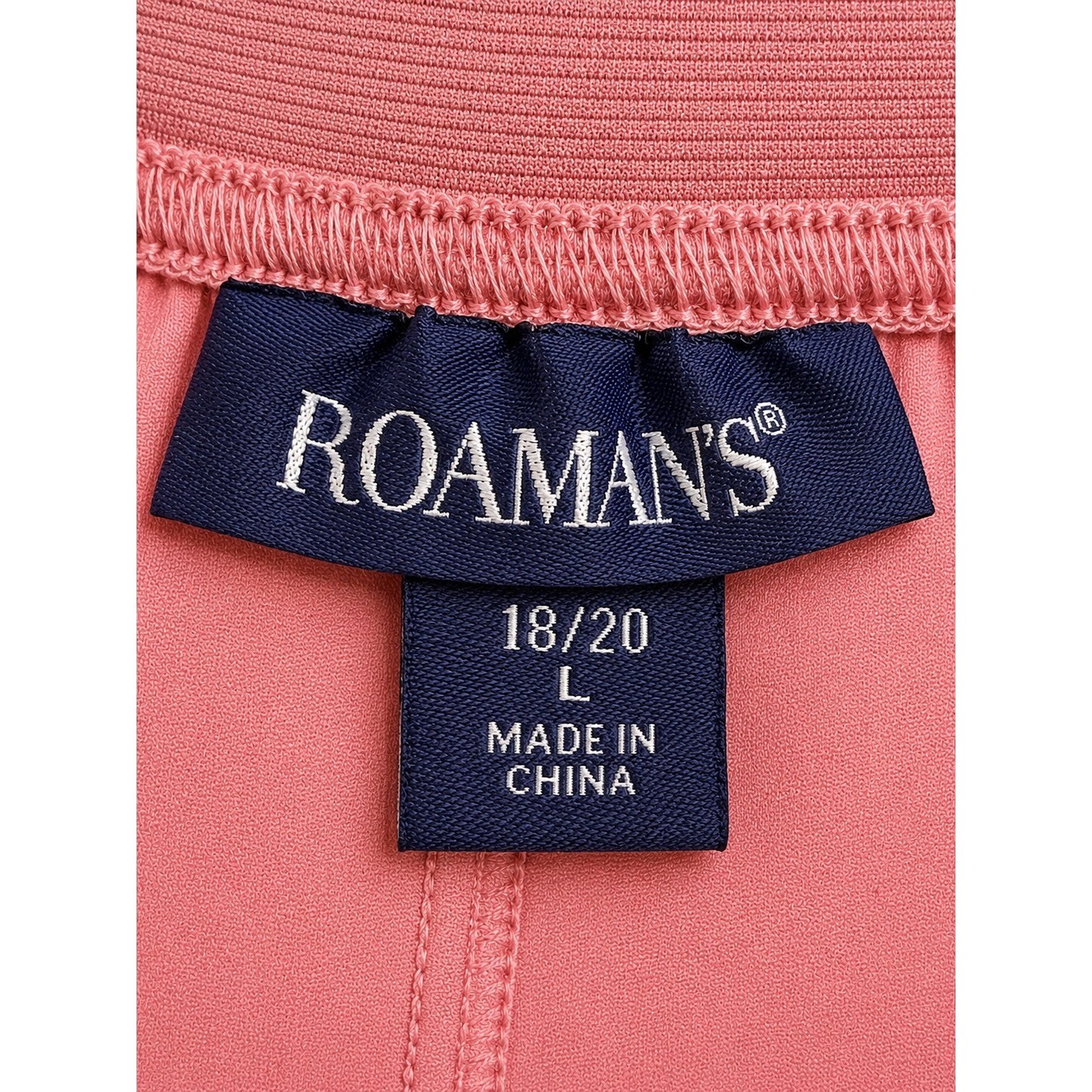 Roamans Womens 1X 18/20 Pink Pajama Lounge Set Crochet Top Wide Leg Crop Pants