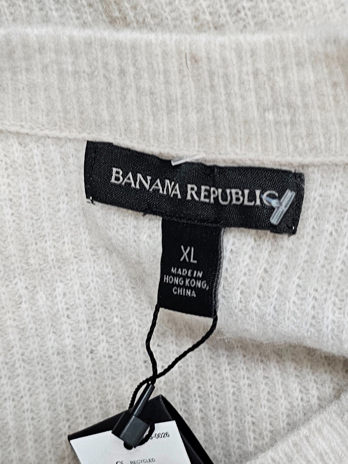 New Banana Republic Womens Pullover Top Ivory Wool Nylon Spandex XL
