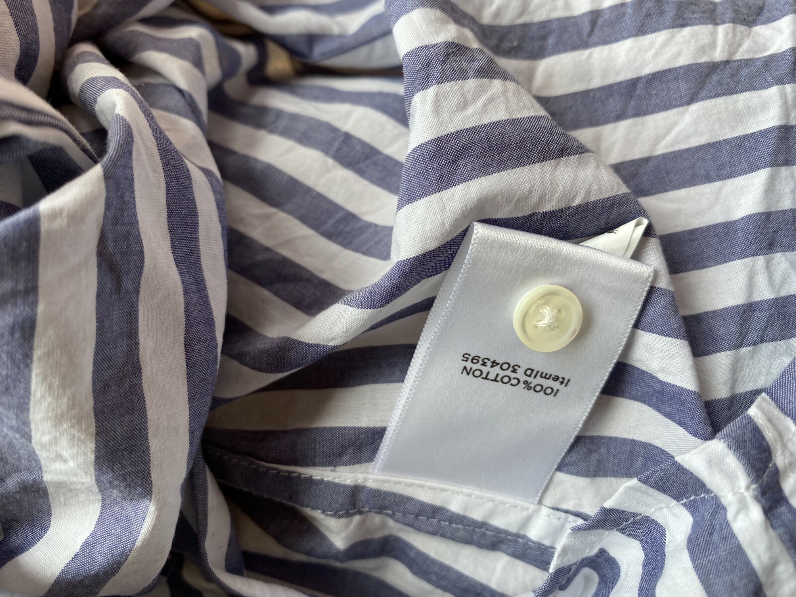 LL Bean Womens Signature striped button down size 4