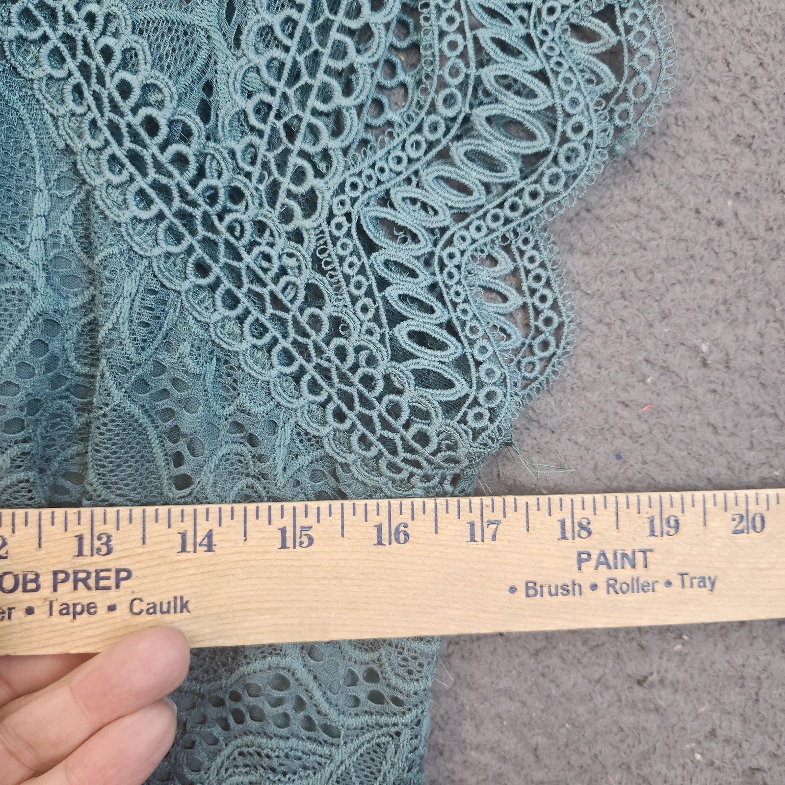 Daytrip Shirt Womens Large Teal High Neck Lace Keyhole Short Sleeve 3216TTW