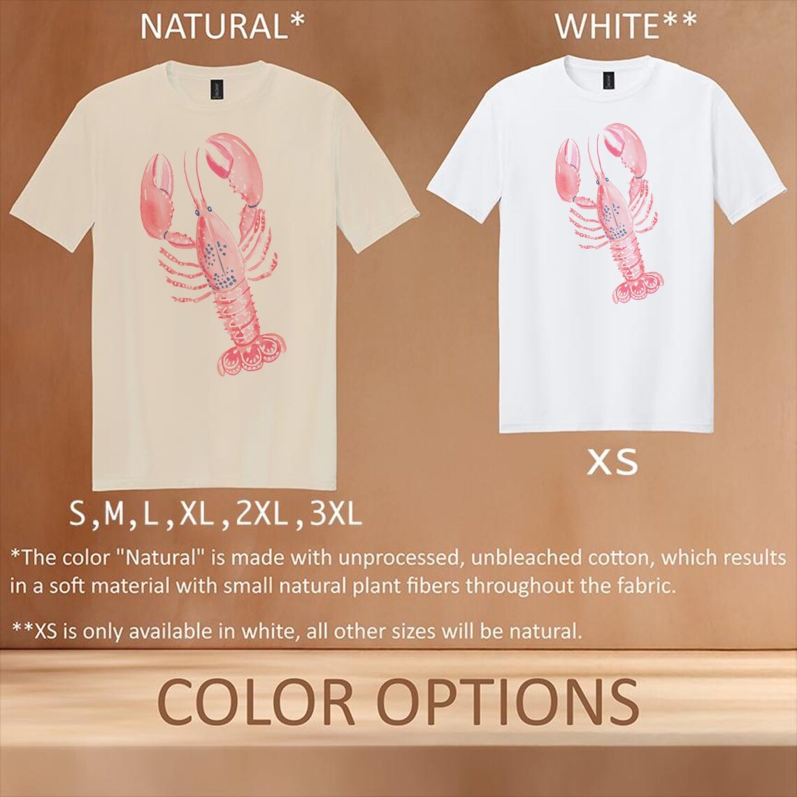 Watercolor Crustacean Graphic Tee Vibrant Sea Creature Art Design