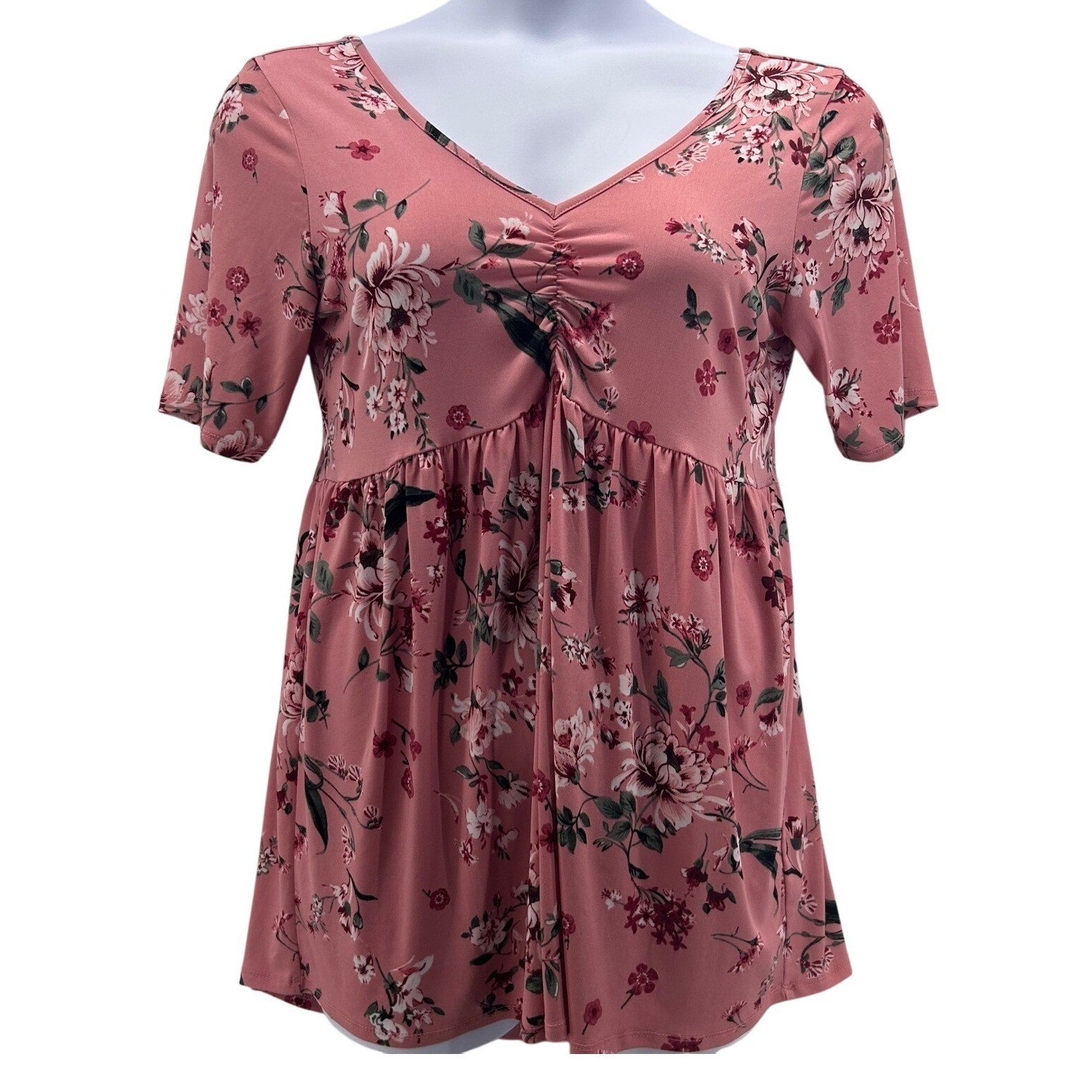 Torrid Y2K Babydoll Top 0X Floral Romantic Feminine Cottage Stretchy Knit Comfy
