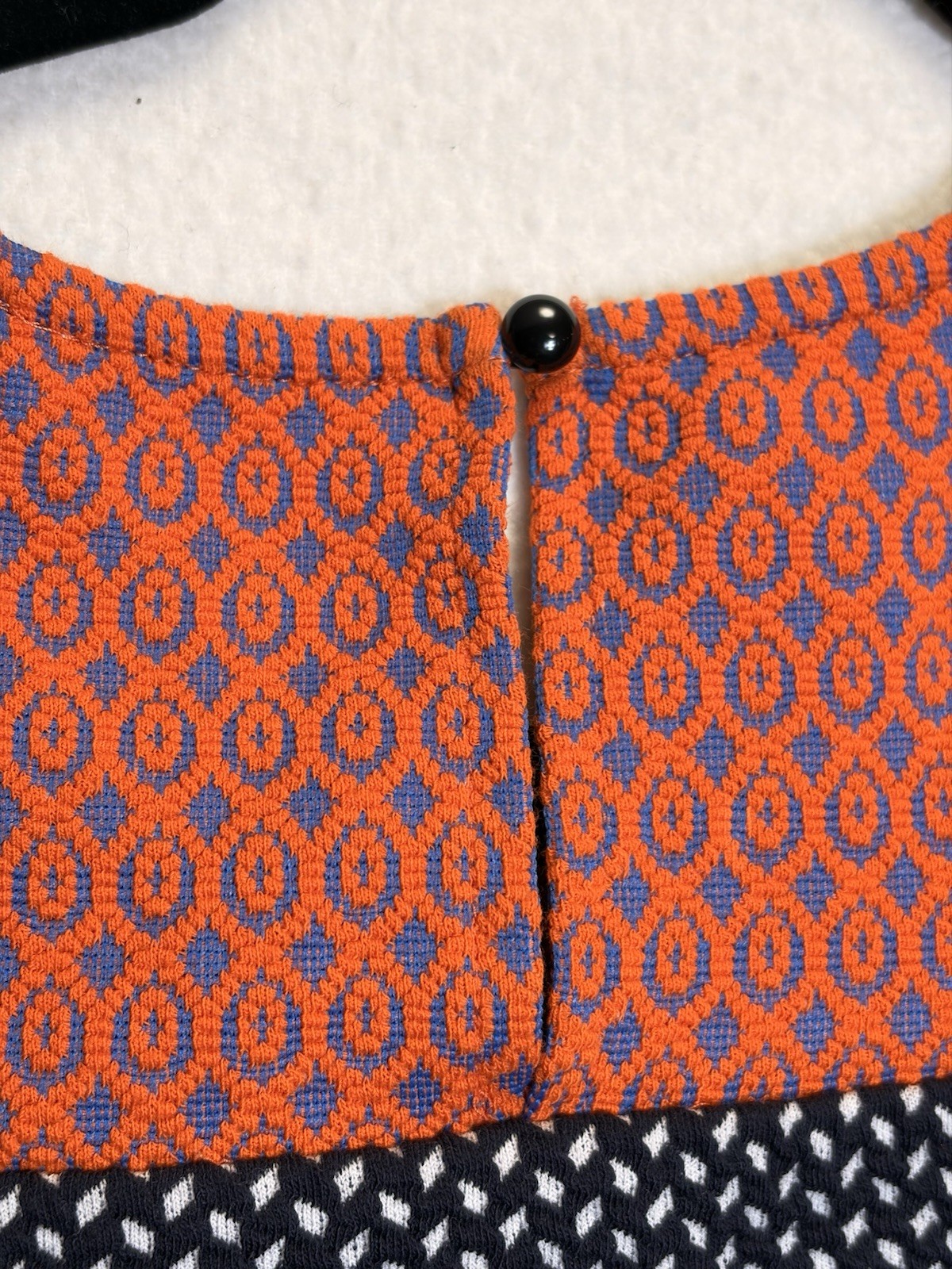 Meadow Rue by Anthropologie Poppy Jacquard Tank Top Grey Orange Floral Sz M