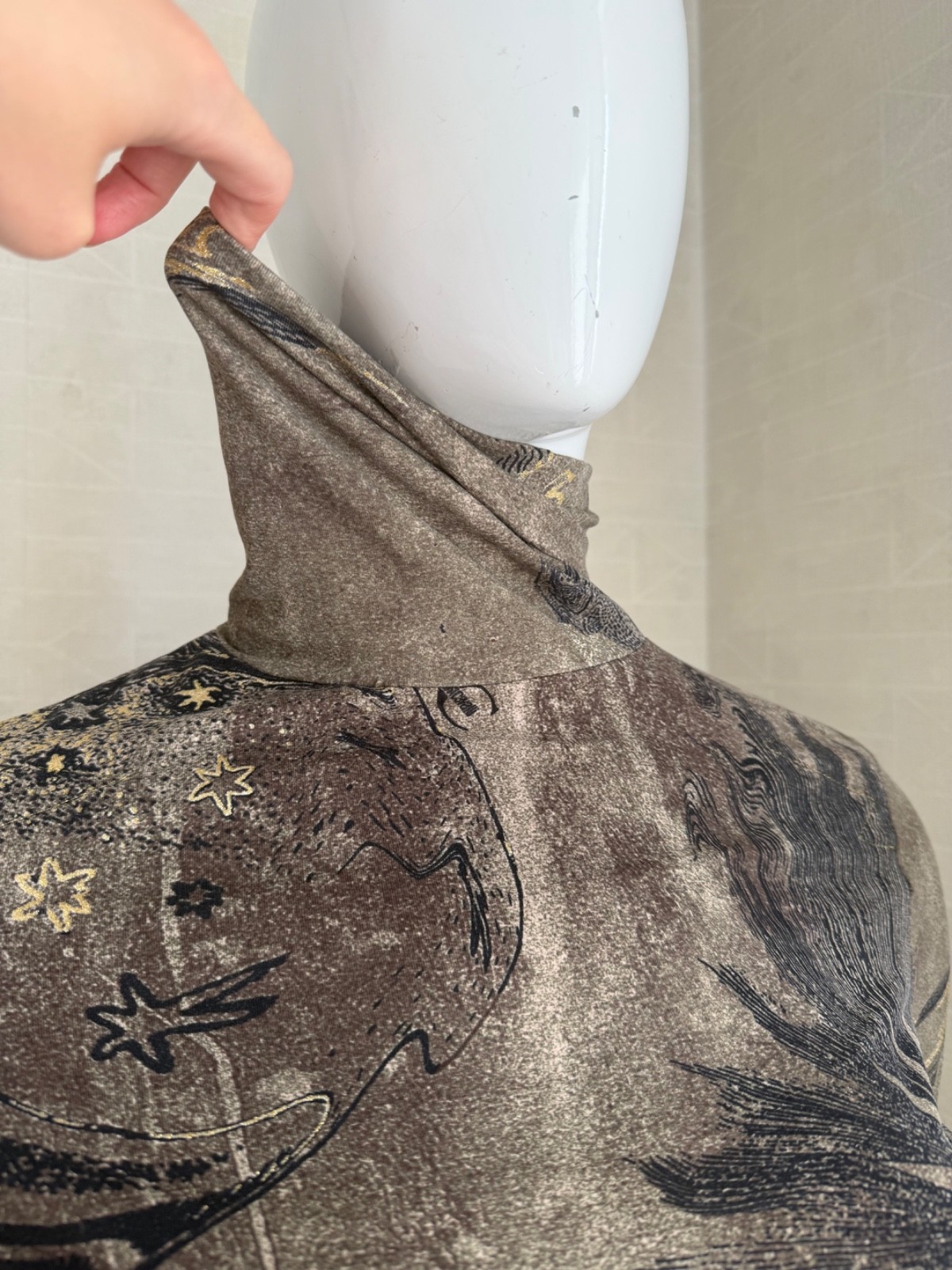 Roberto Cavalli Just Cavalli Vintage Horoscope & Baroque Print Top