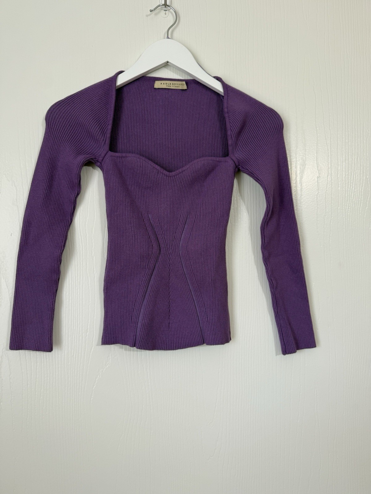 Paola Bernardi Celine Top Purple Size Medium Old Money Classic Designer Luxury