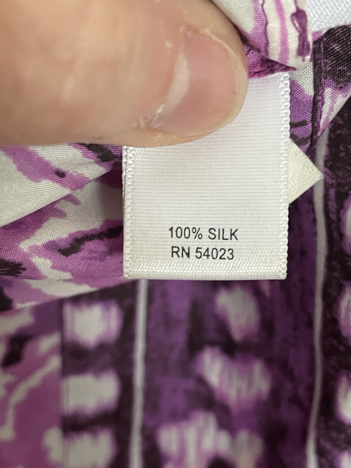 Banana Republic Purple Top Sz XS Blouse Boho Paisley Silk Short Sleeve Career