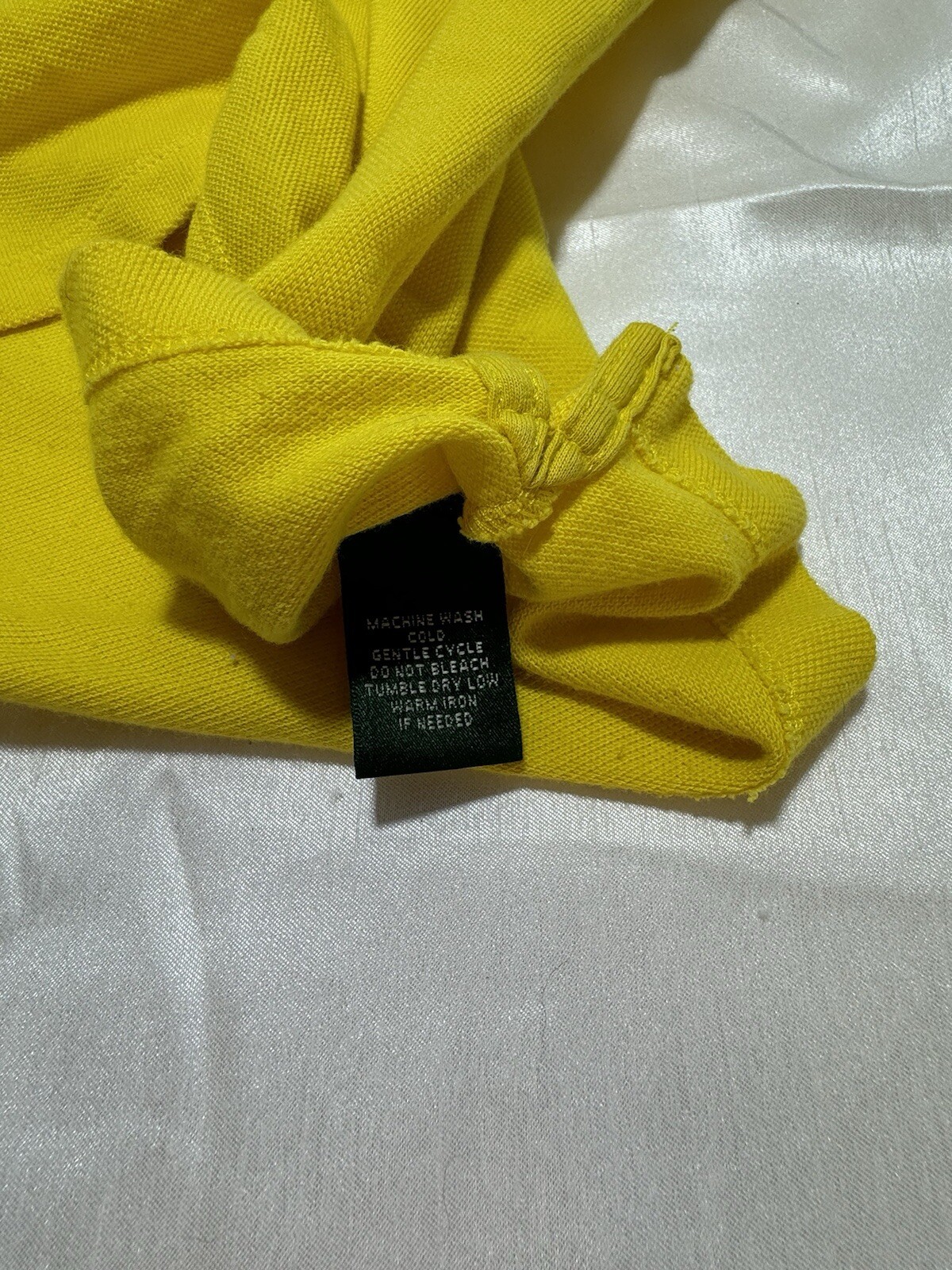 Lauren Ralph Lauren Shirt Womens XL Yellow RLL Logo Cotton Vintage Metal Buttons