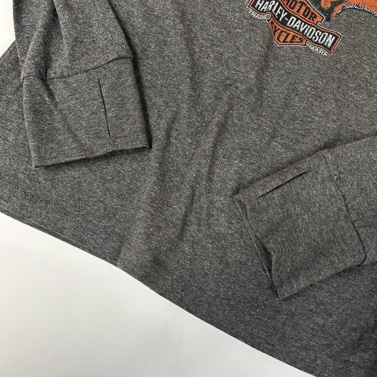 Harley Davidson Women’s Size Medium Long Sleeve Shirt Top Gray Mankato MN #4218