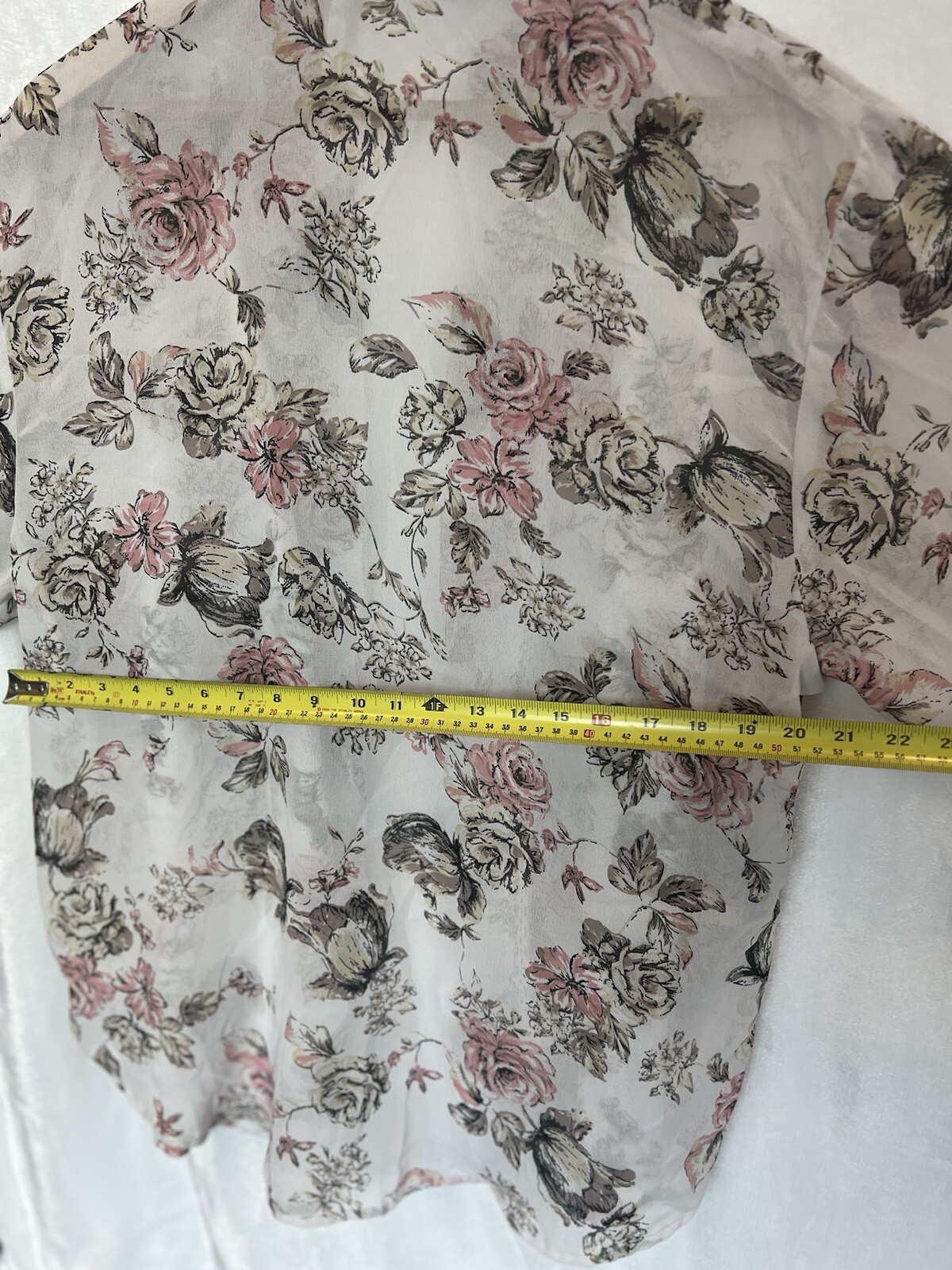 Live 4 Truth Womens Sheer Floral Crochet Open Kimono Size L Feminine Boho Beach