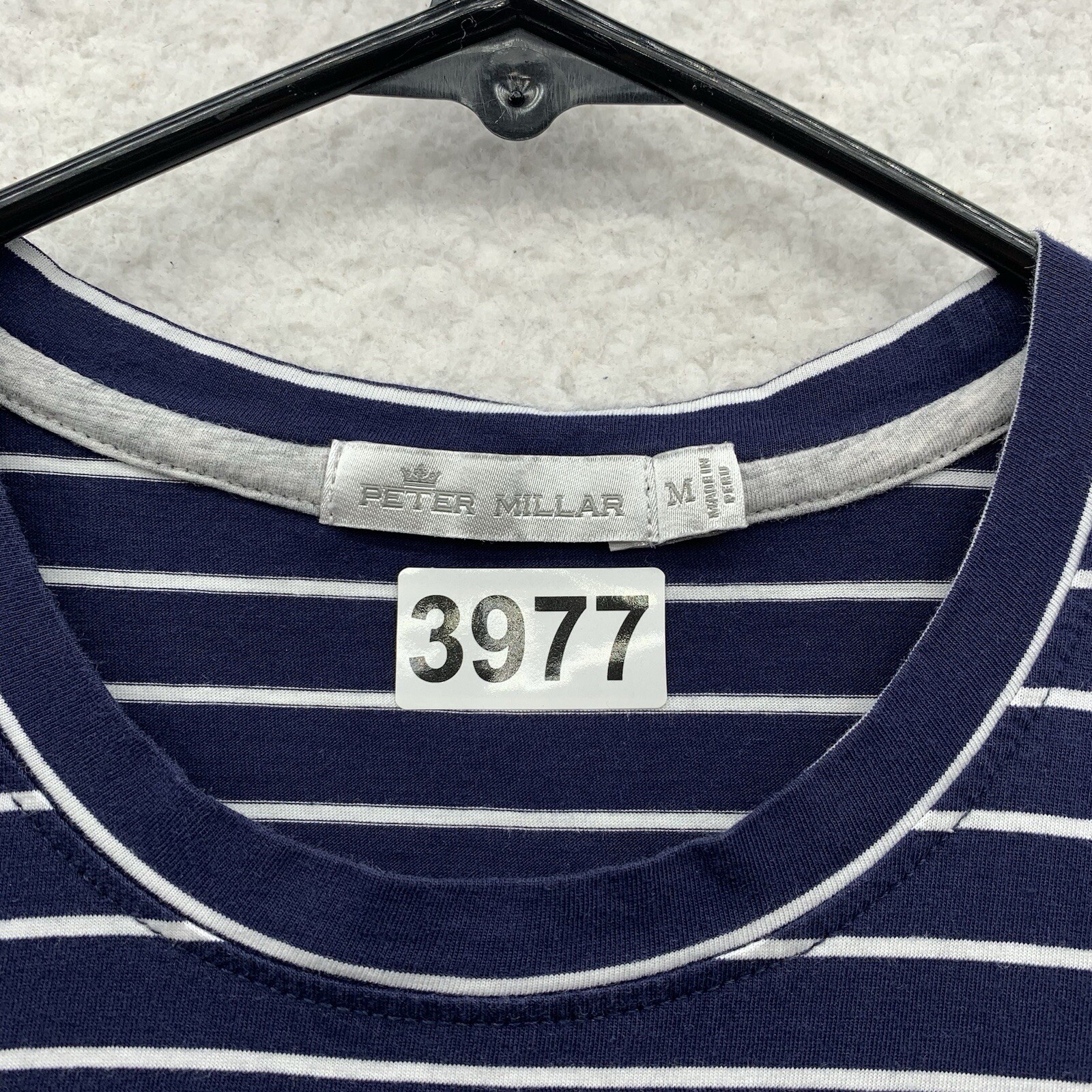Peter Millar T-Shirt Womens Medium 2021 PGA Ocean Course Kiawah Blue Stripe Golf