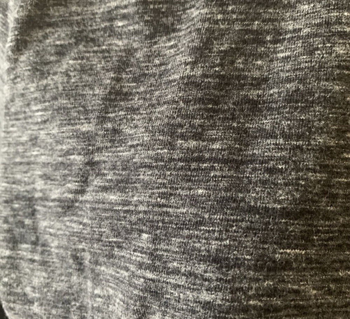 J. Jill Pure Charcoal Gray Knot Draped Back l/s Stretch Shirt knot back size M