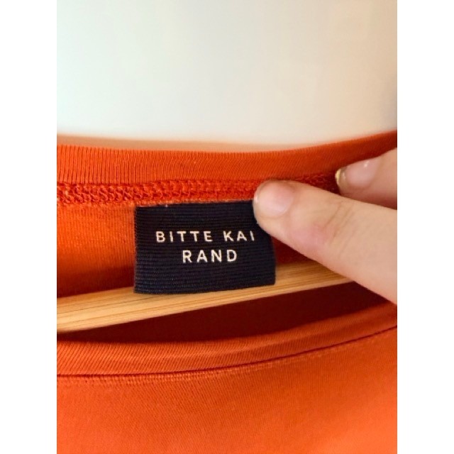 Bitte Kai Rand Burnt Orange Boat Neck Top Size L Danish Design