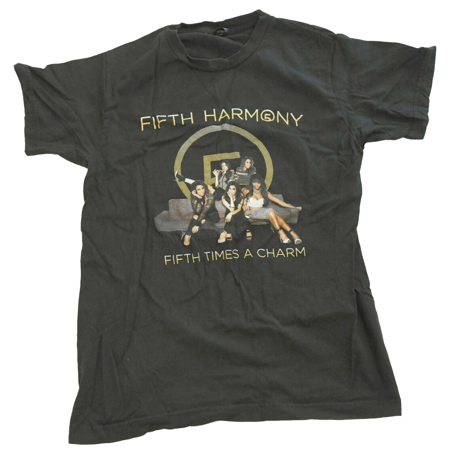 Fifth Harmony Shirt Womens Small S Black Fifth Times A Charm Tour Concert Graphi