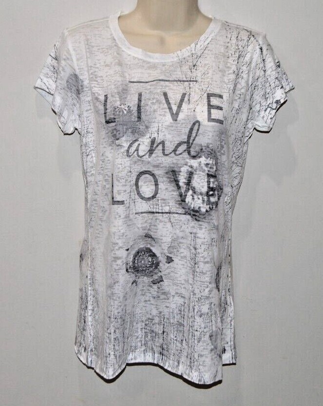 Life is Good. woman’s Top Notch tee Short sleeve Burnt out Live Love” New w/tags