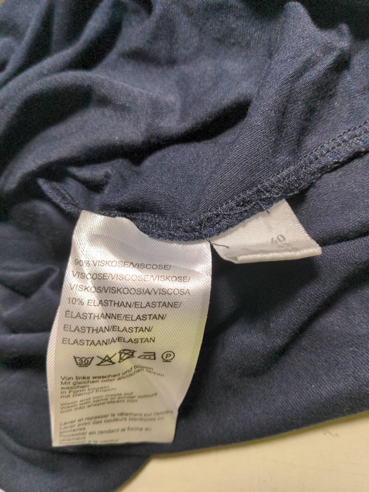 Peter Hahn Women’s Top UK 12 Blue Viscose with Elastane Basic