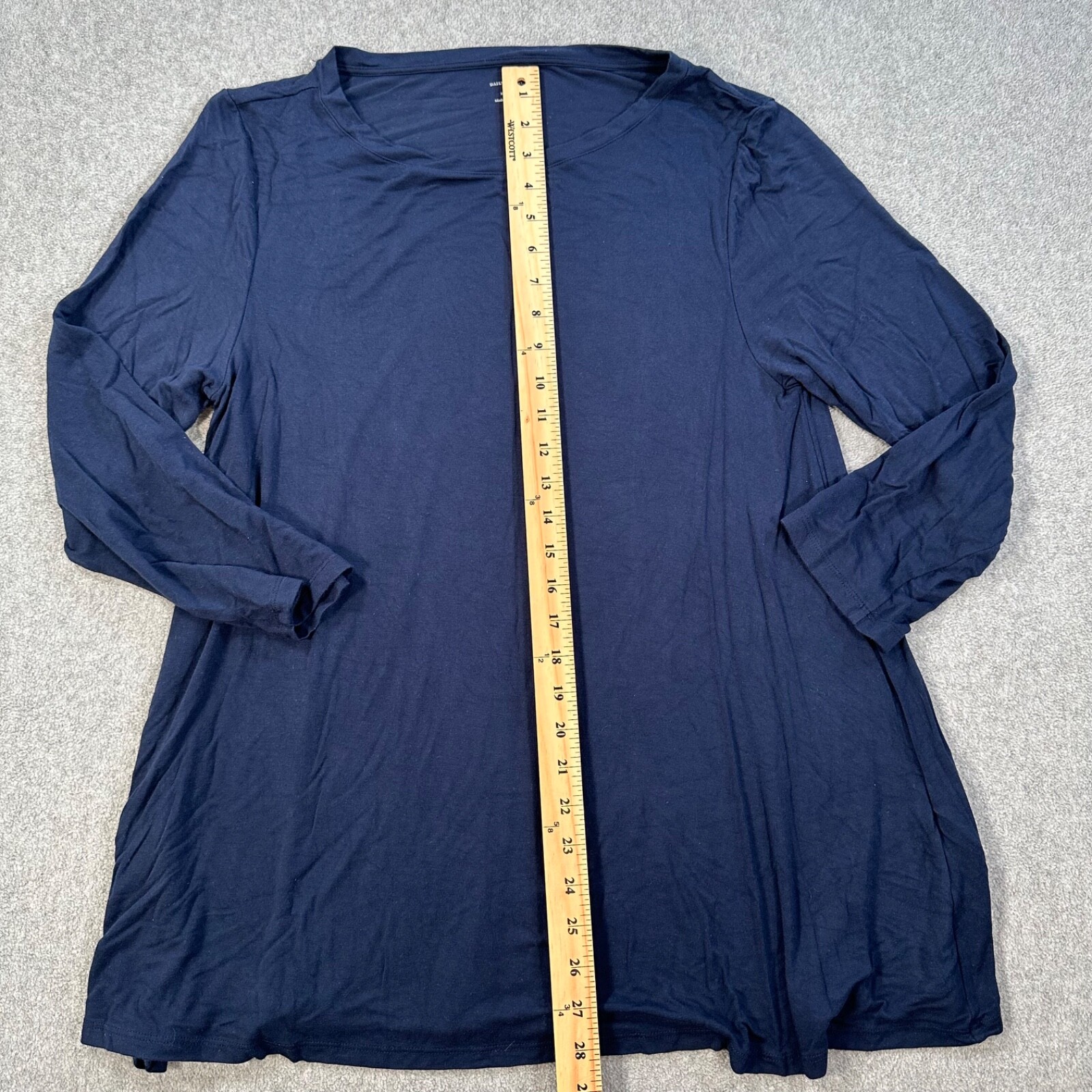 Daily Ritual Navy Blue 3/4 Sleeve Tunic Shirt Women’s XL Casual Crew Neck Top