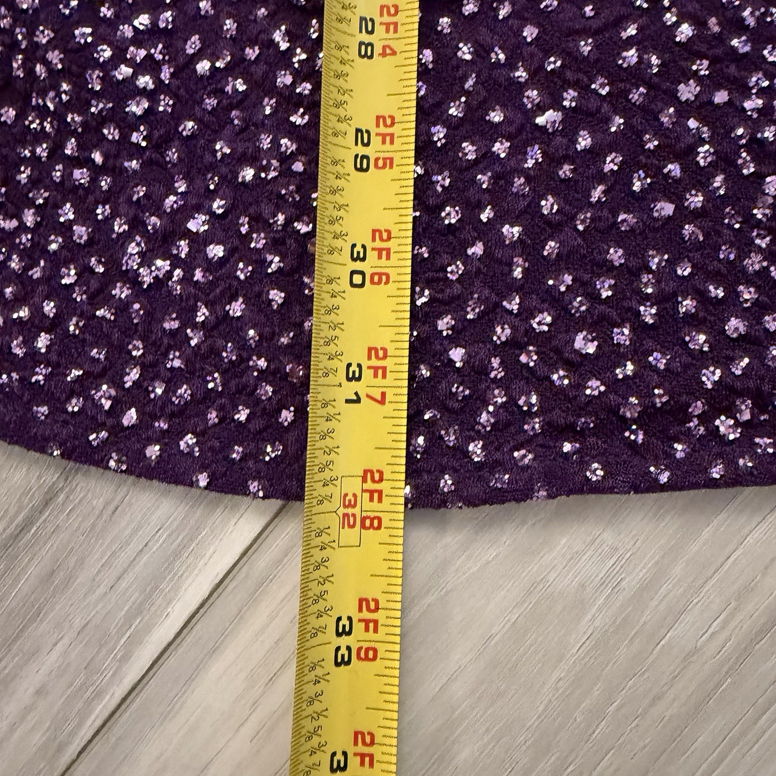 NWT Caroline Rose Tunic Top Purple Sequin Sparkly Size S