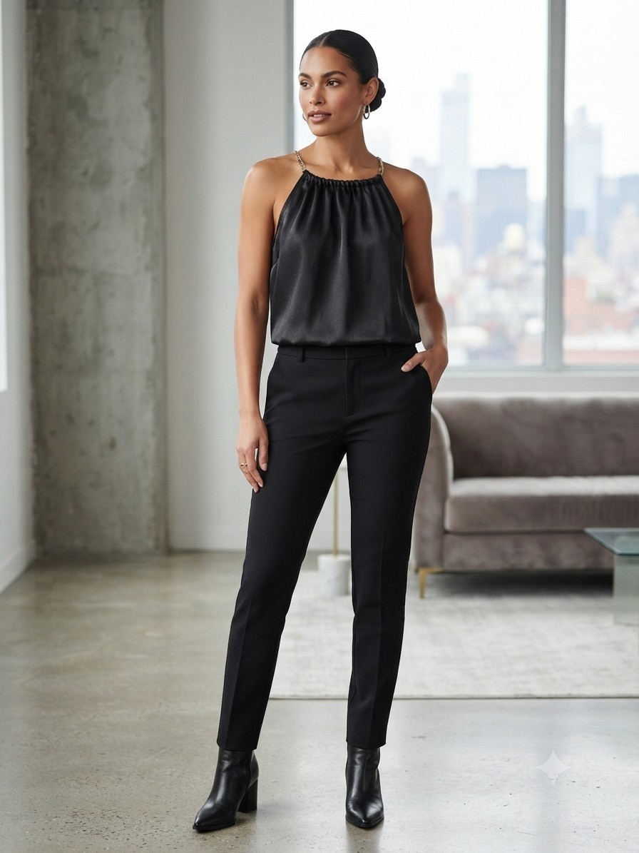 Blusa Fina marca Nicole Miller Talla L