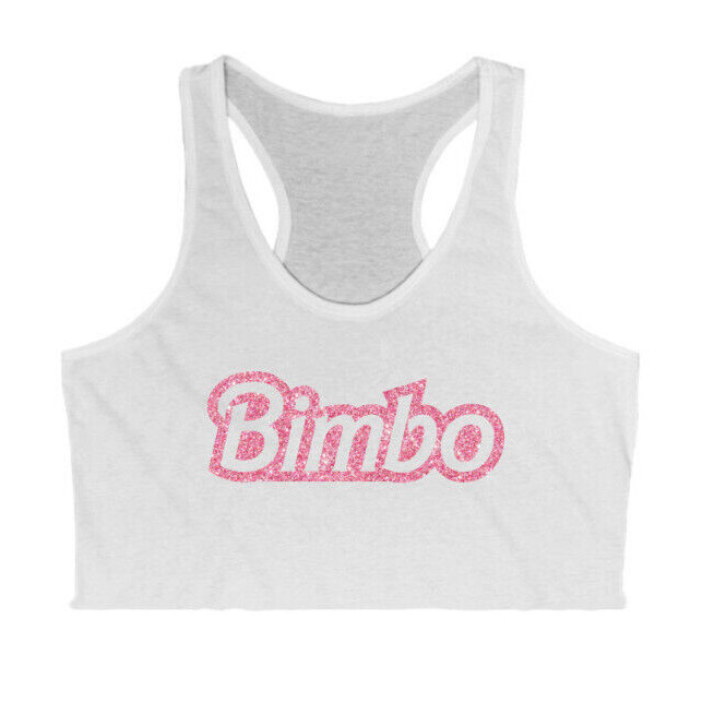 Bimbo Shirt Glitter Crop Top Slutty Clothing Kink – Pink Glitter Bimbo