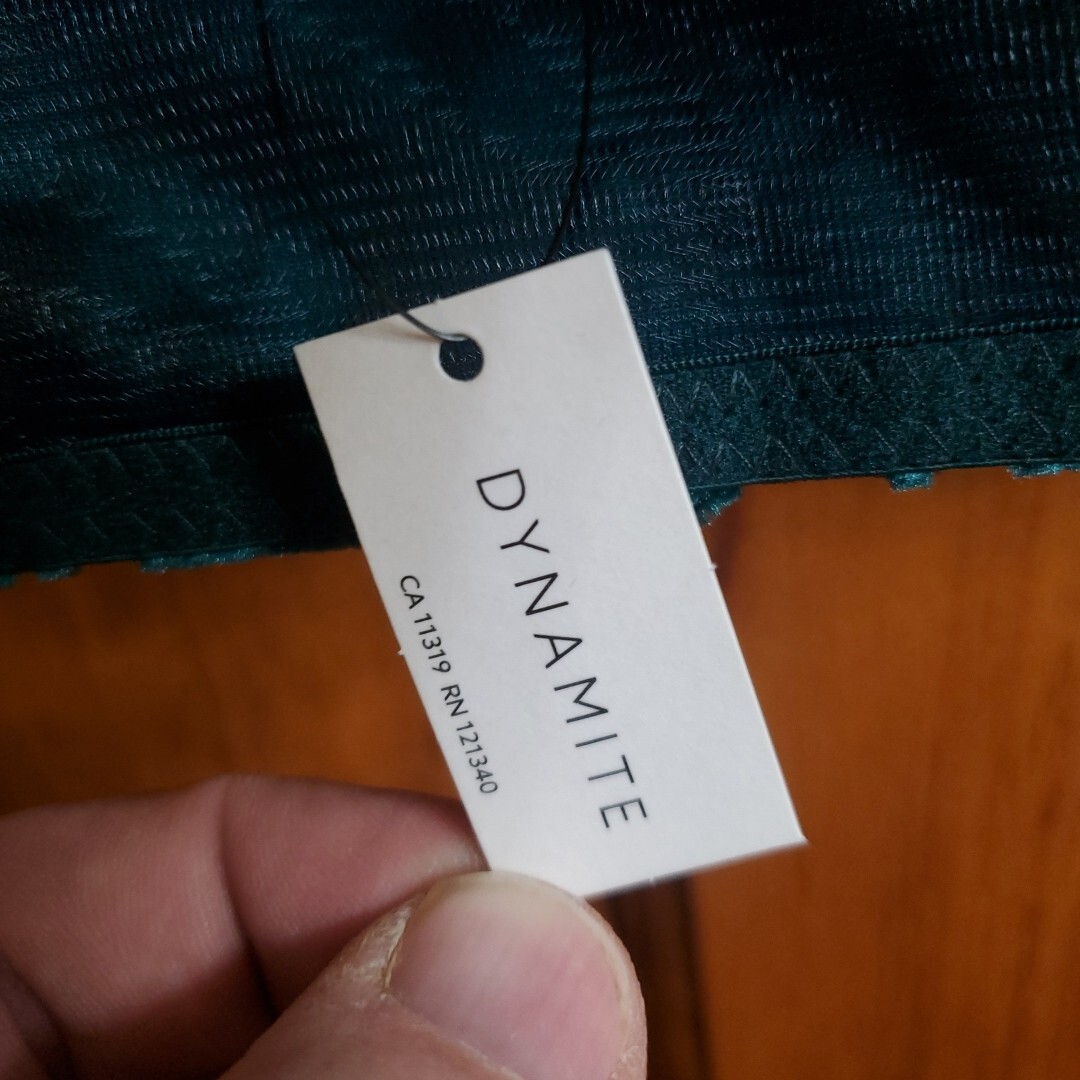 Dynamite Bustier Top Velvet green Size XS