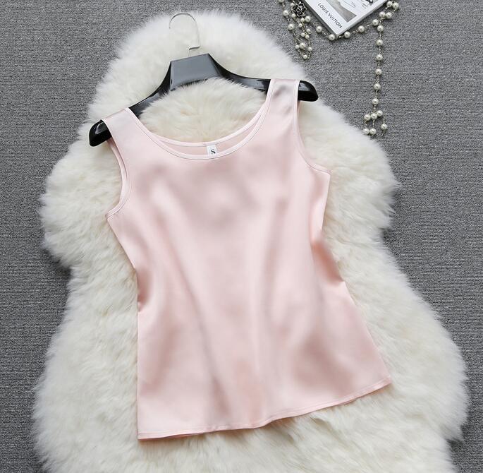 Women’s 100% Pure Silk Tank Sleeveless Top Knit Vest Singlet Blouse Soft Vest