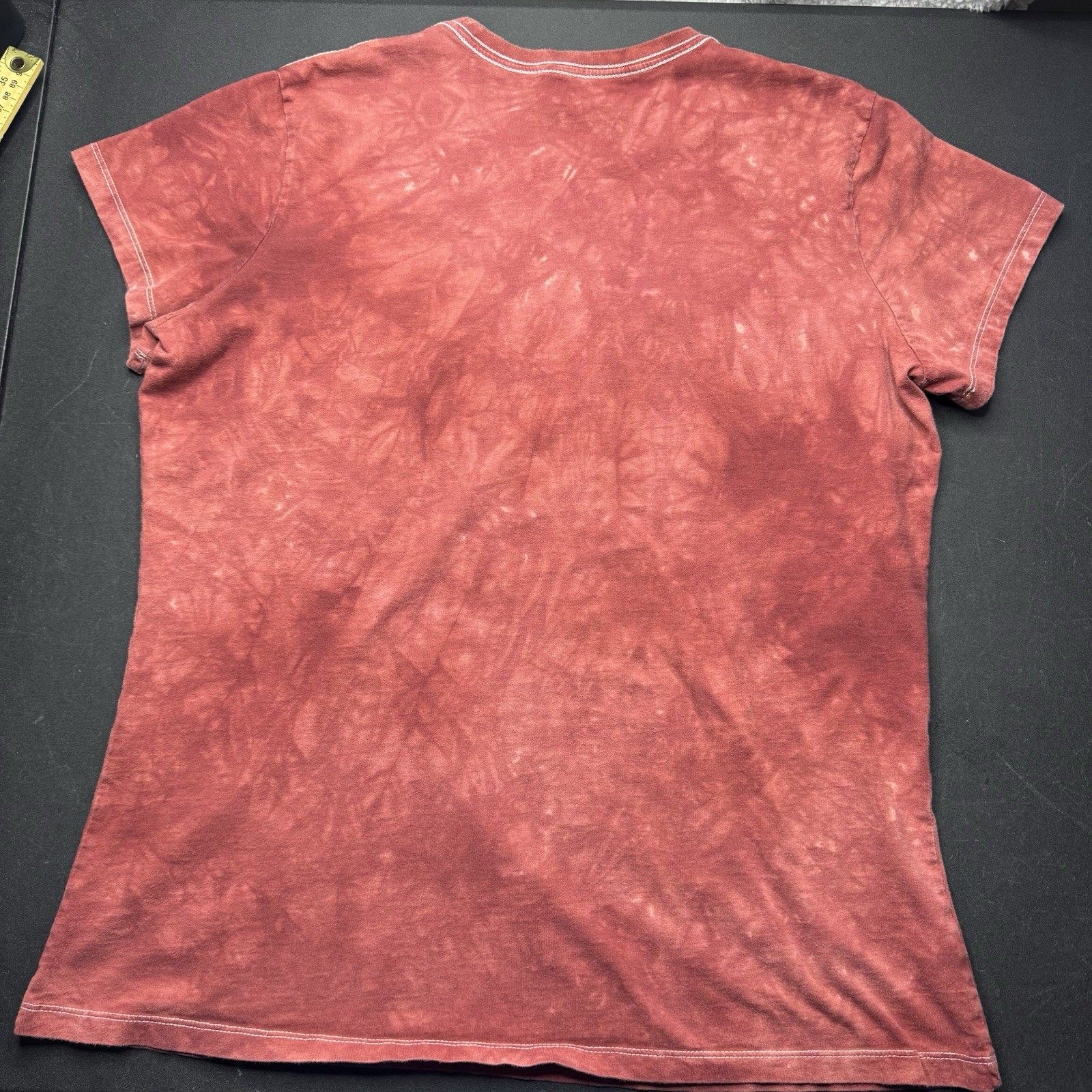 Vintage The Mountain Tie Dye Women’s XL T Shirt Dads Heart Red 90s Y2K
