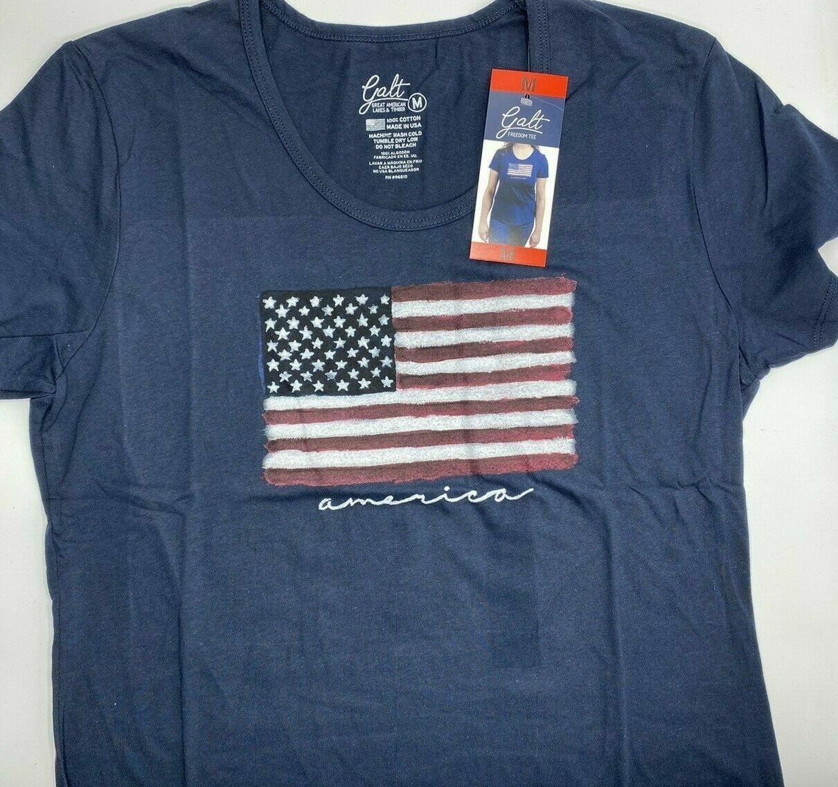 Galt Ladies American Flag USA Tee T-Shirt
