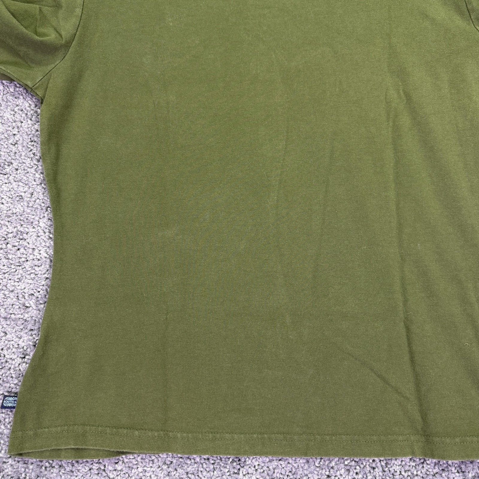 Route 66 Shirt Womens XL Green Long Sleeve Crew Neck Stretch Casual Tee