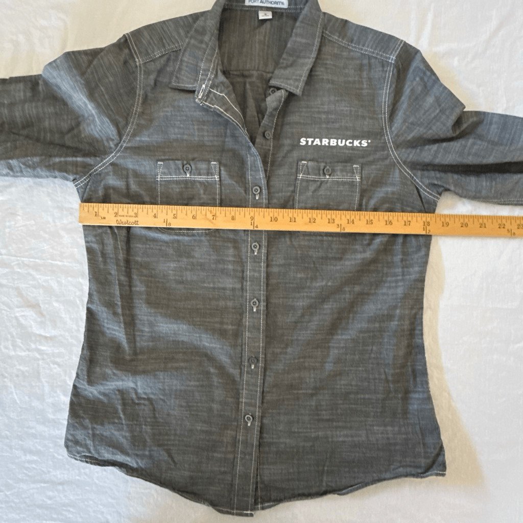 Starbucks Button Up Shirt | Women’s Size Small | Charcoal Grey | Port Authority
