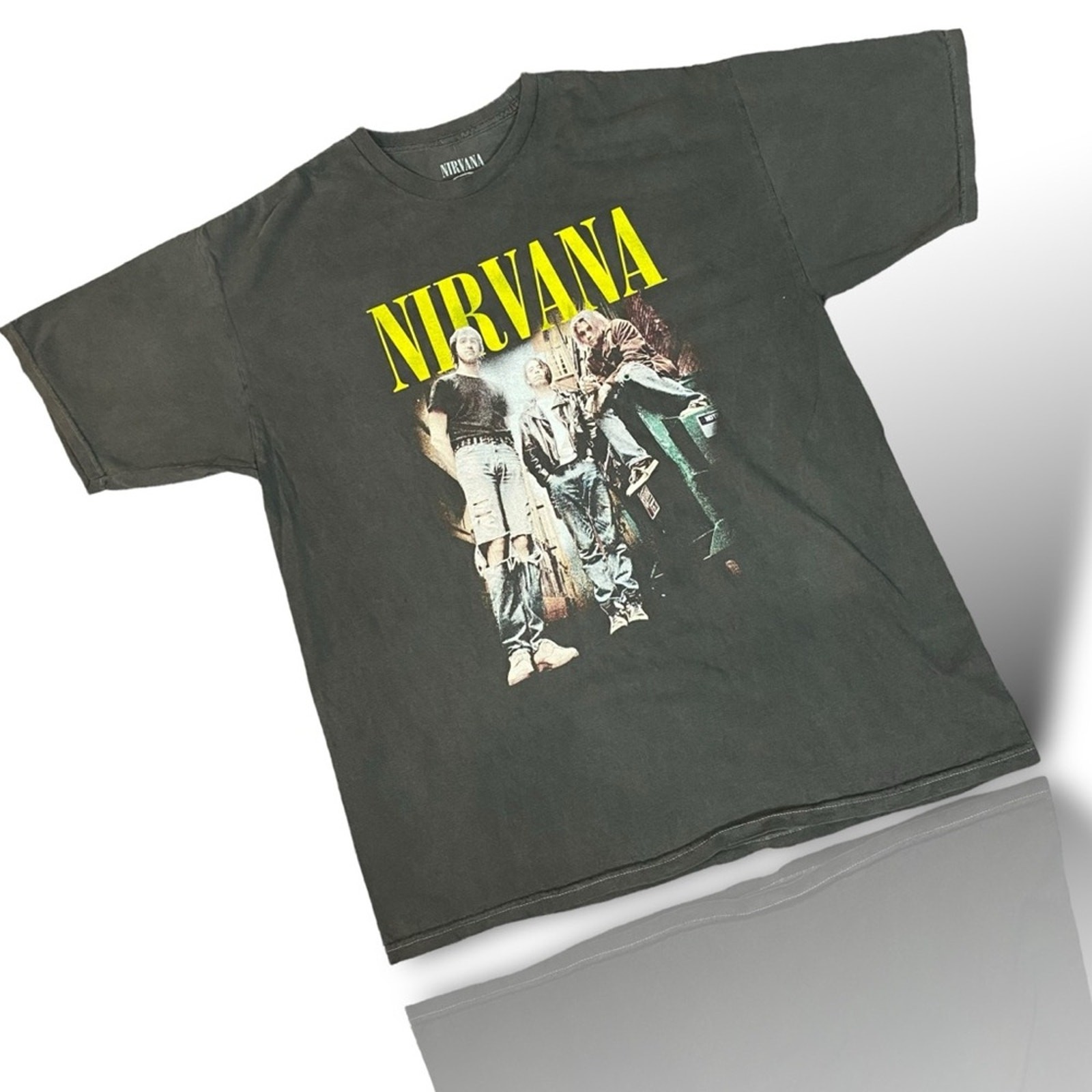 Nirvana Graphic T Shirt Dress Tee Kurt Cobain 90s Grunge Size Large NWT Band Tee