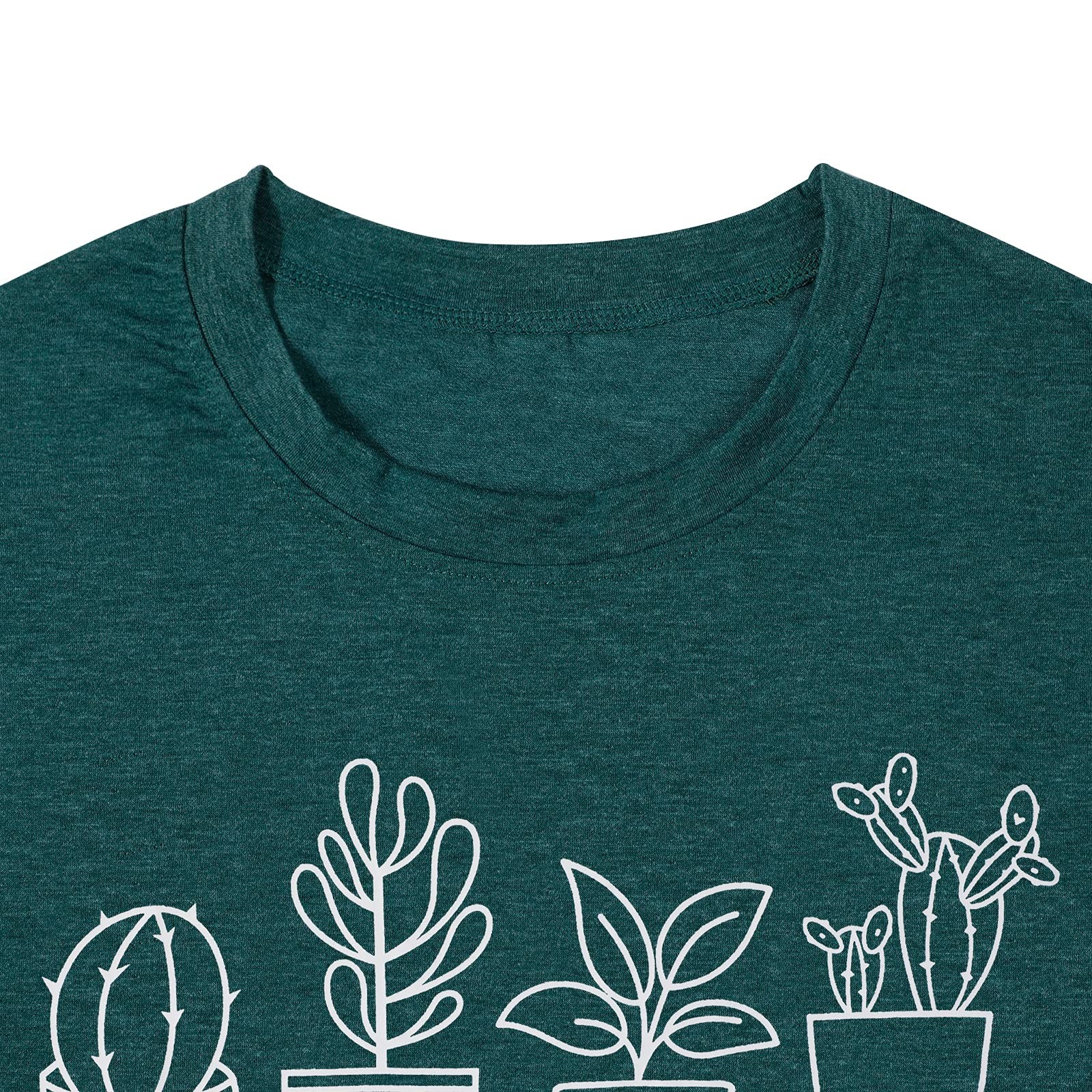 Plant Shirts Women Just One More Plant Causal Short Sleeve Shirt (Green, M)