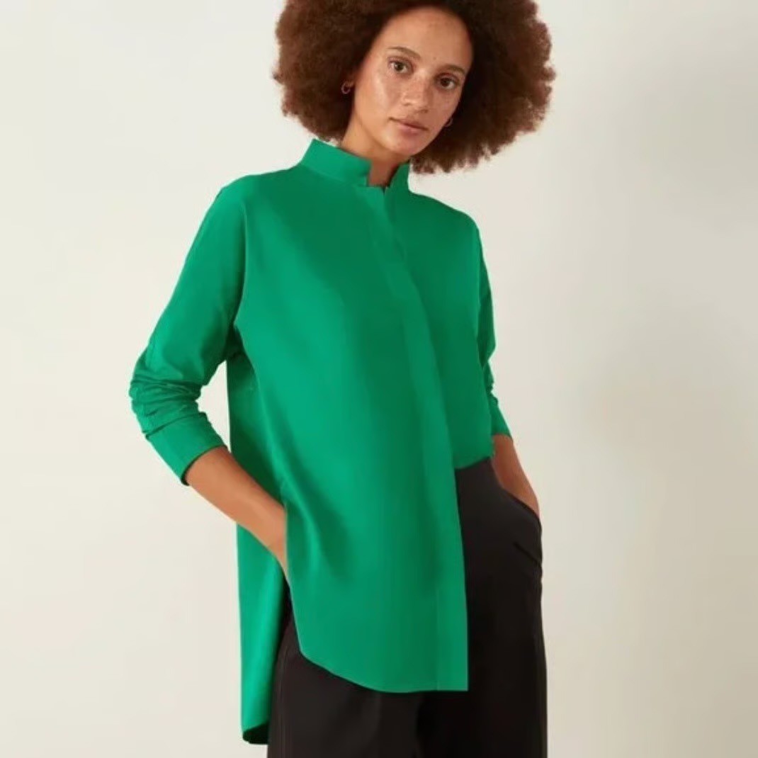 Aday Something Borrowed Shirt in Limited Edition Emerald Green Size XS