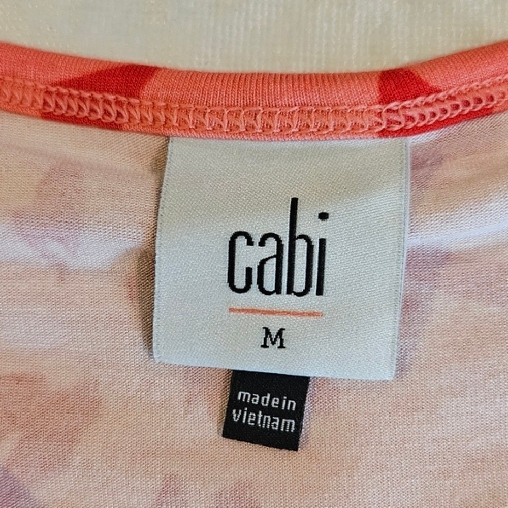 Cabi Coral Red Lipstick Kiss Print Camisole Tank Top Women’s Size M