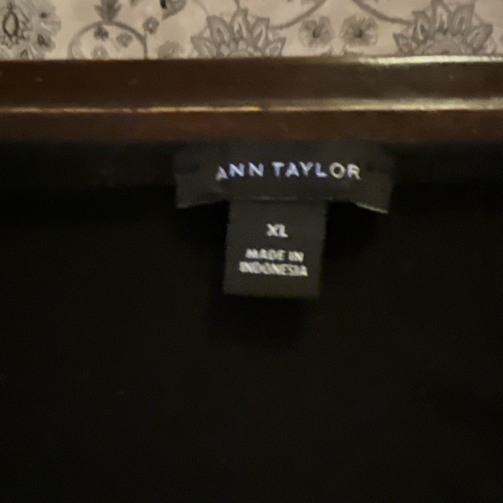 Ann Taylor Womens Black Round Neck Short Sleeve Knit Pleated Blouse Top XL