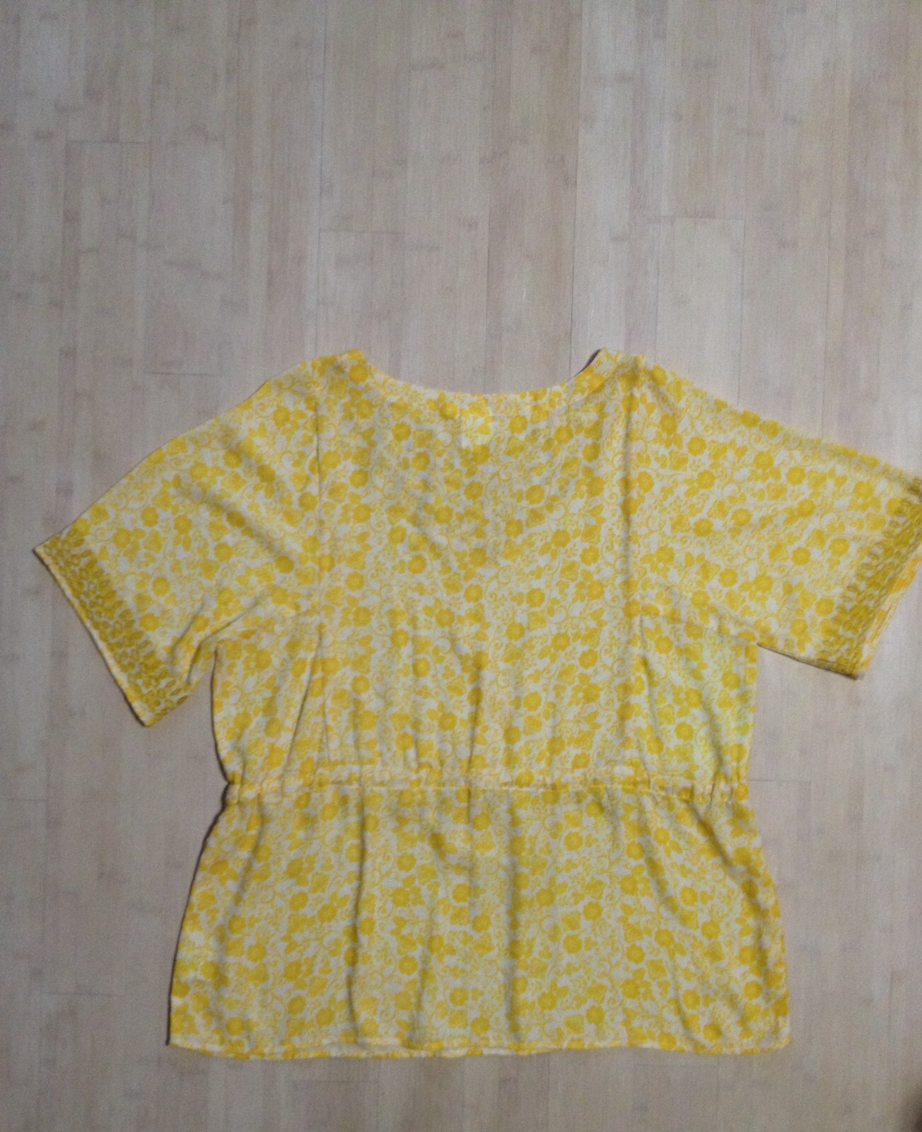 EUC Anthropologie One September Floral Tunic Embroidered Peasant Blouse Top M