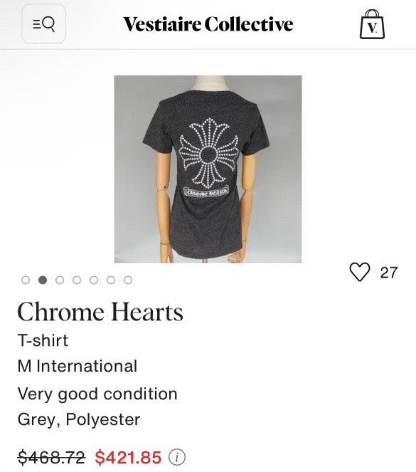 chrome hearts V Neck Shirt Perfect Condition