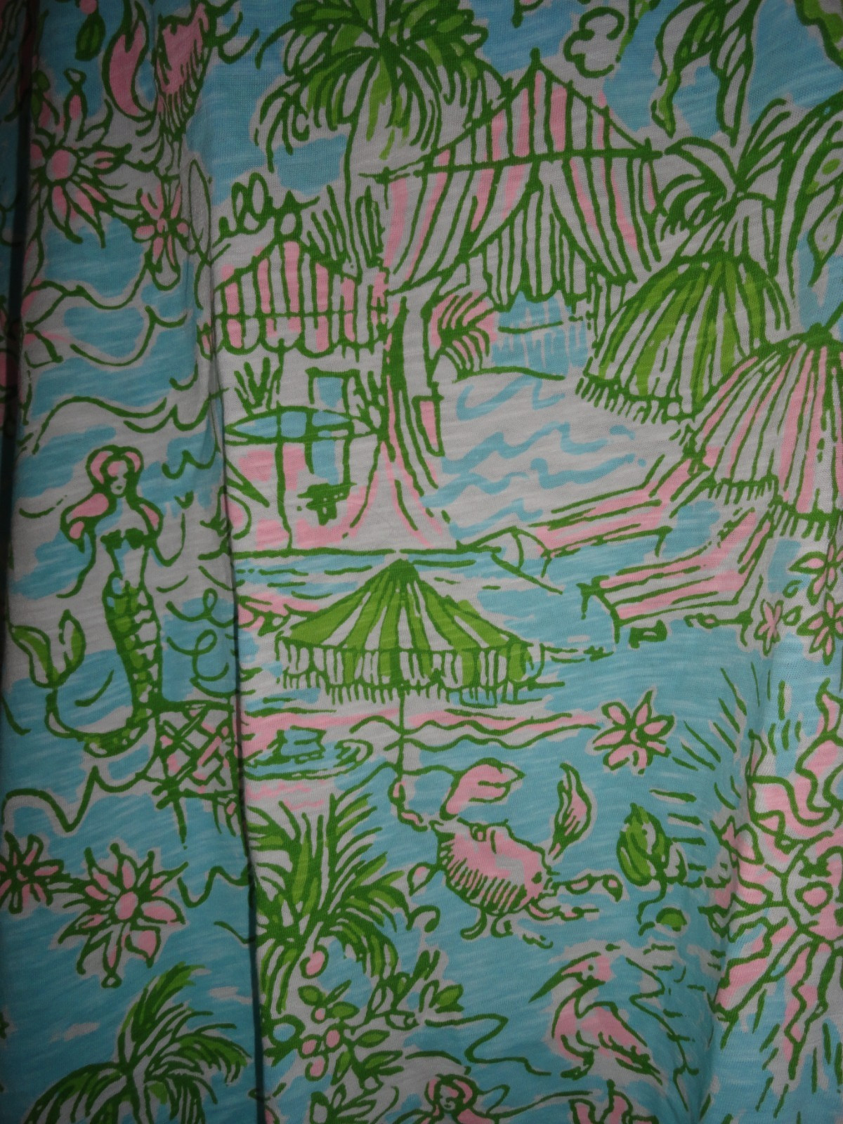 NWT LILLY PULITZER FRESH WATER BLUE SUNBATHERS BLISS SCOOP-NECK ETTA TOP XXL