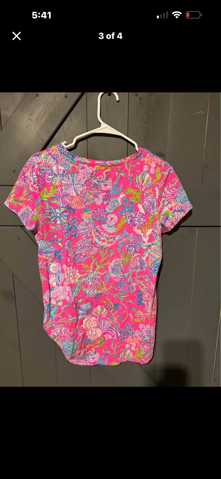 Lilly Pulitzer Etta Scoop ggNeck Top – Pink Isle Shell Me Something Good M
