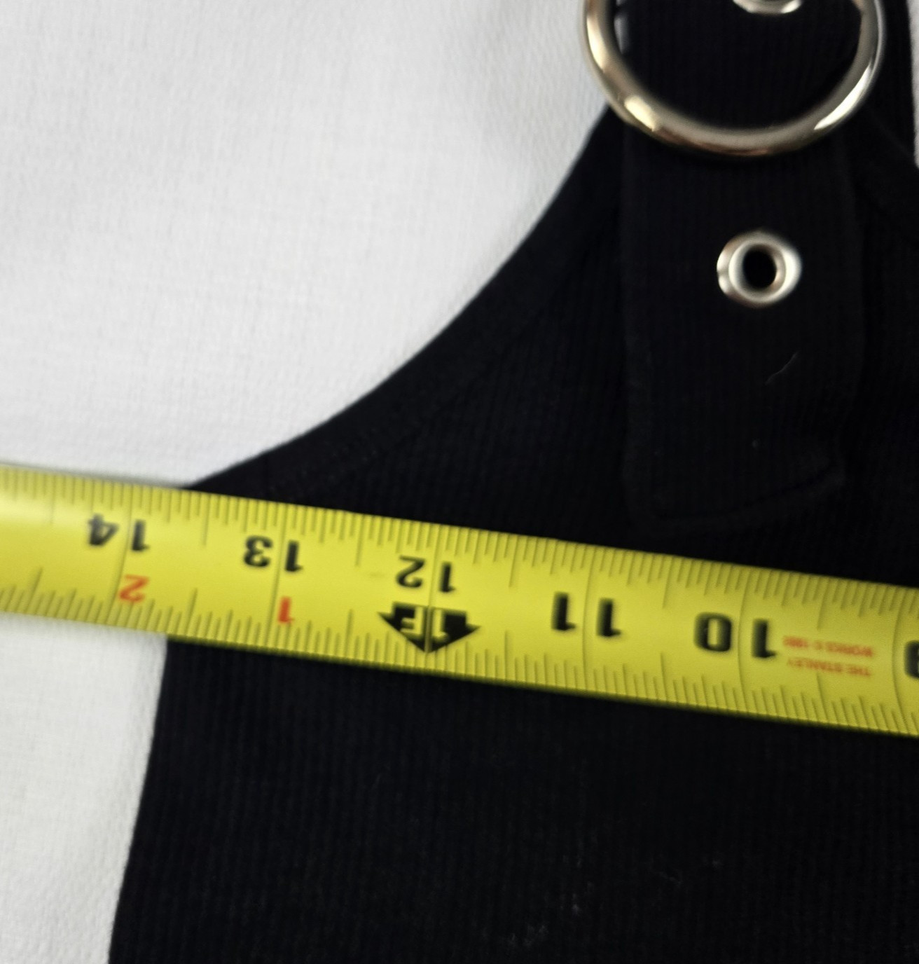 FCT Basics Women’s Black Buckle Strap Tank Style Top Note Measurements