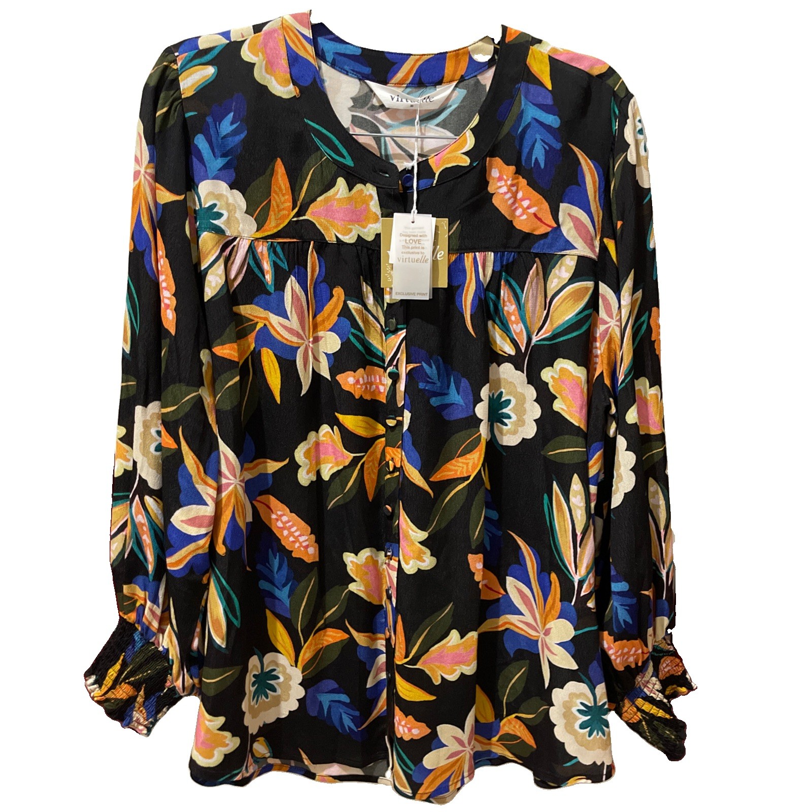 Taking shape Virtuelle size 20 Natural mystic floral print top with tags