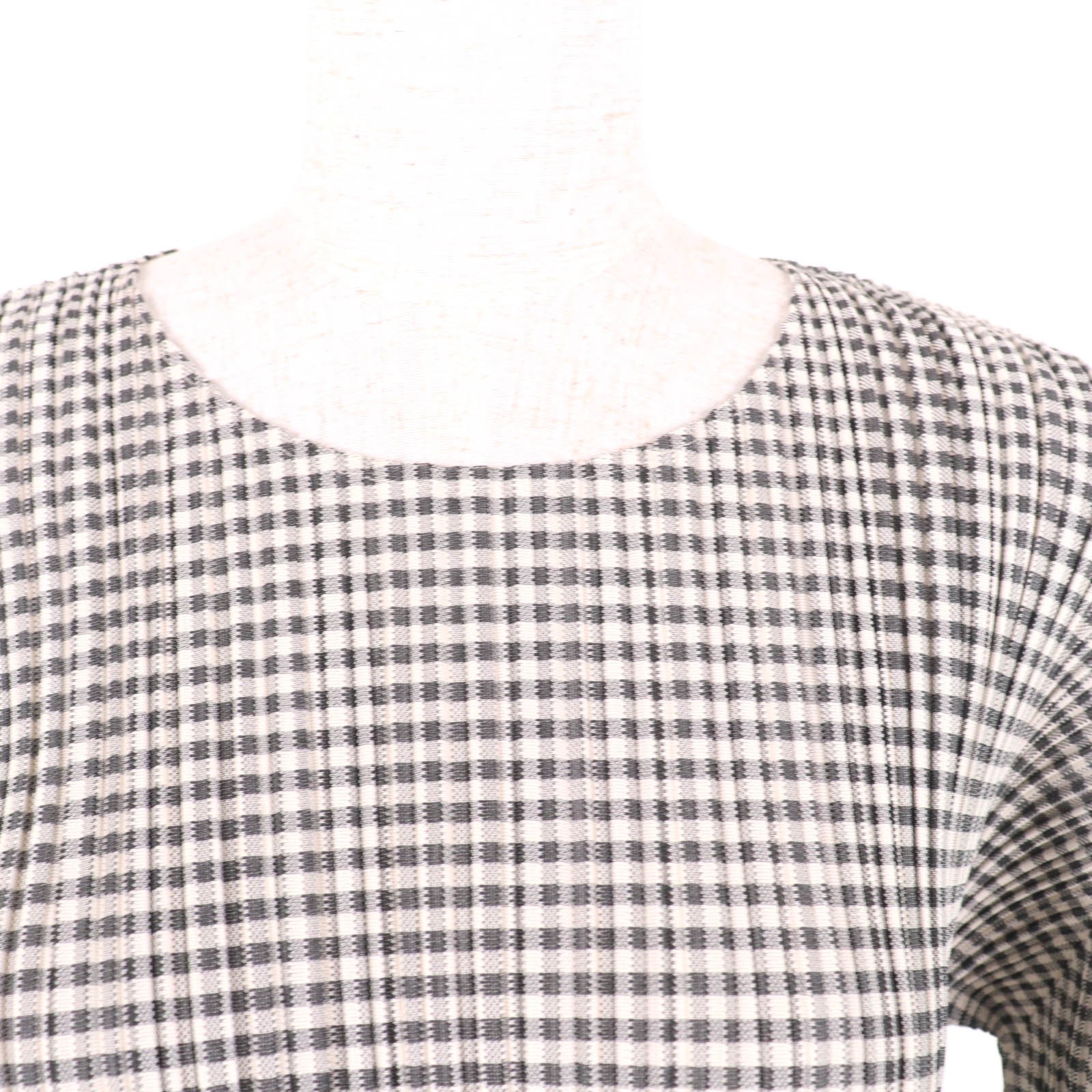 Issey Miyake PLEATS PLEASE Gingham Check Pattern Polyester One Piece – DUTY FREE