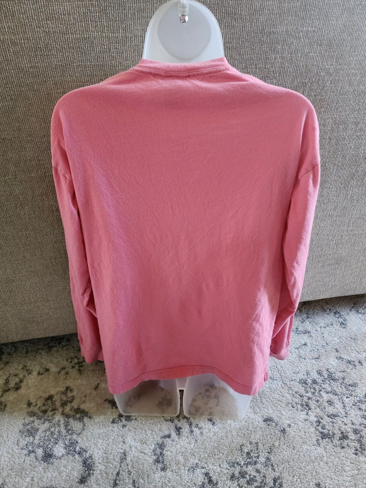 Victoria’s Secret Pink Oversized Long-Sleeve Shirt Logo PINK WHITE SIZE SMALL