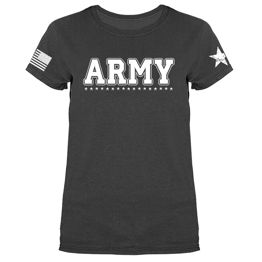 Army Military American Pride Veteran US Flag Patriotic Women’s T-shirt