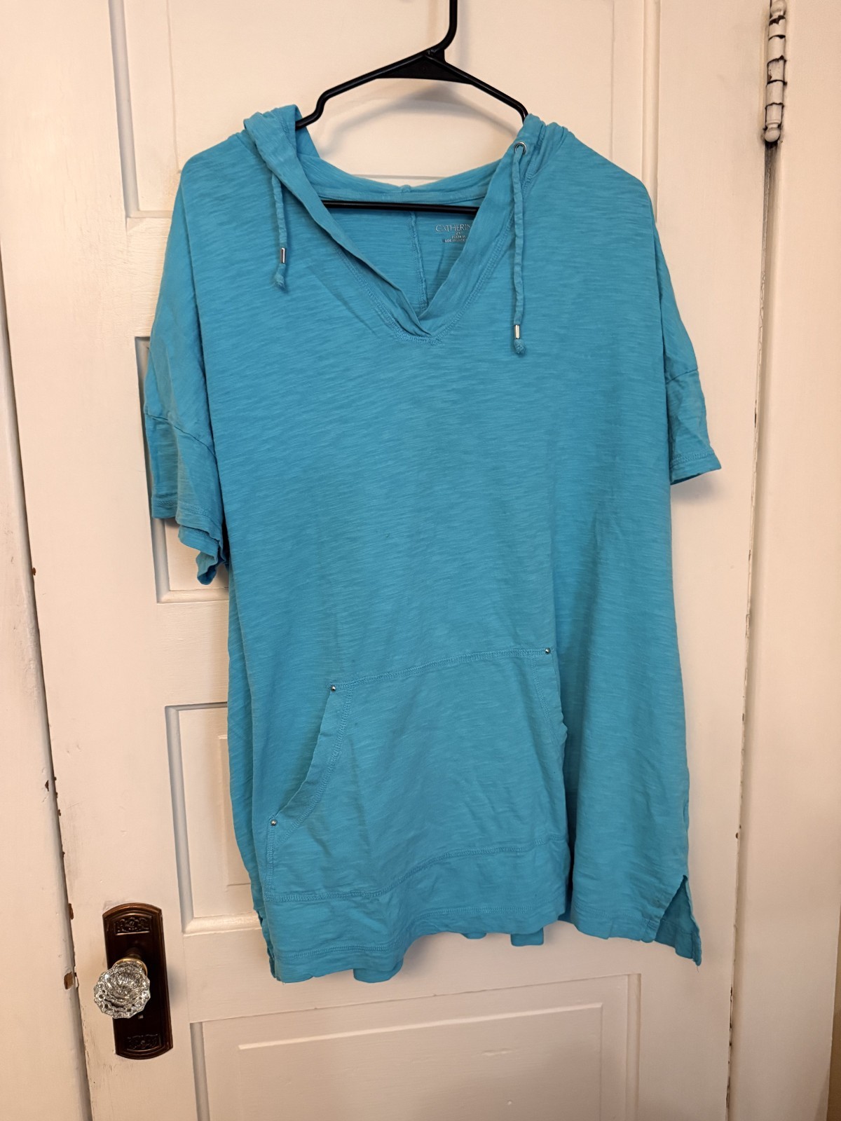 Catherine’s Short Sleeve Teal Hoodie 2x