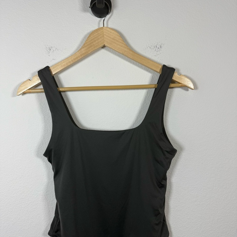 NWOT Bylt Women’s Square Neck Bodysuit in Ash Grey Size S